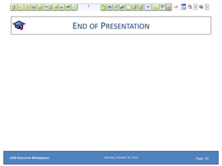 END OF PRESENTATION
Page: 43Monday, October 19, 2015ECIO EXECUTIVE WORKBENCH
 