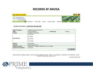 RECORDS AT ANVISA
 