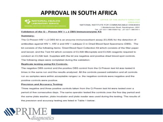 APPROVAL IN SOUTH AFRICA
 