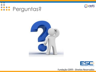 Fundação CERTI - Direitos Reservados
Perguntas?
 