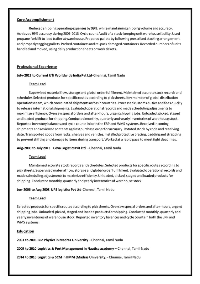 Resume Rajendran | PDF