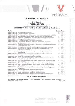 CERT III ELEC | PDF