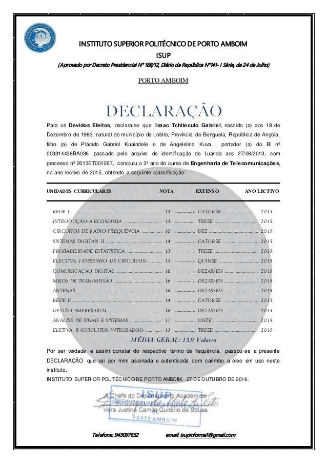 Certificado Acad. Bacharel