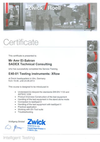 Amr Training Certificate - E40-01