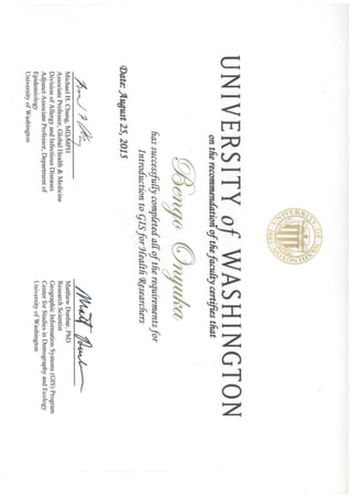 University of Washington GIS Certificate