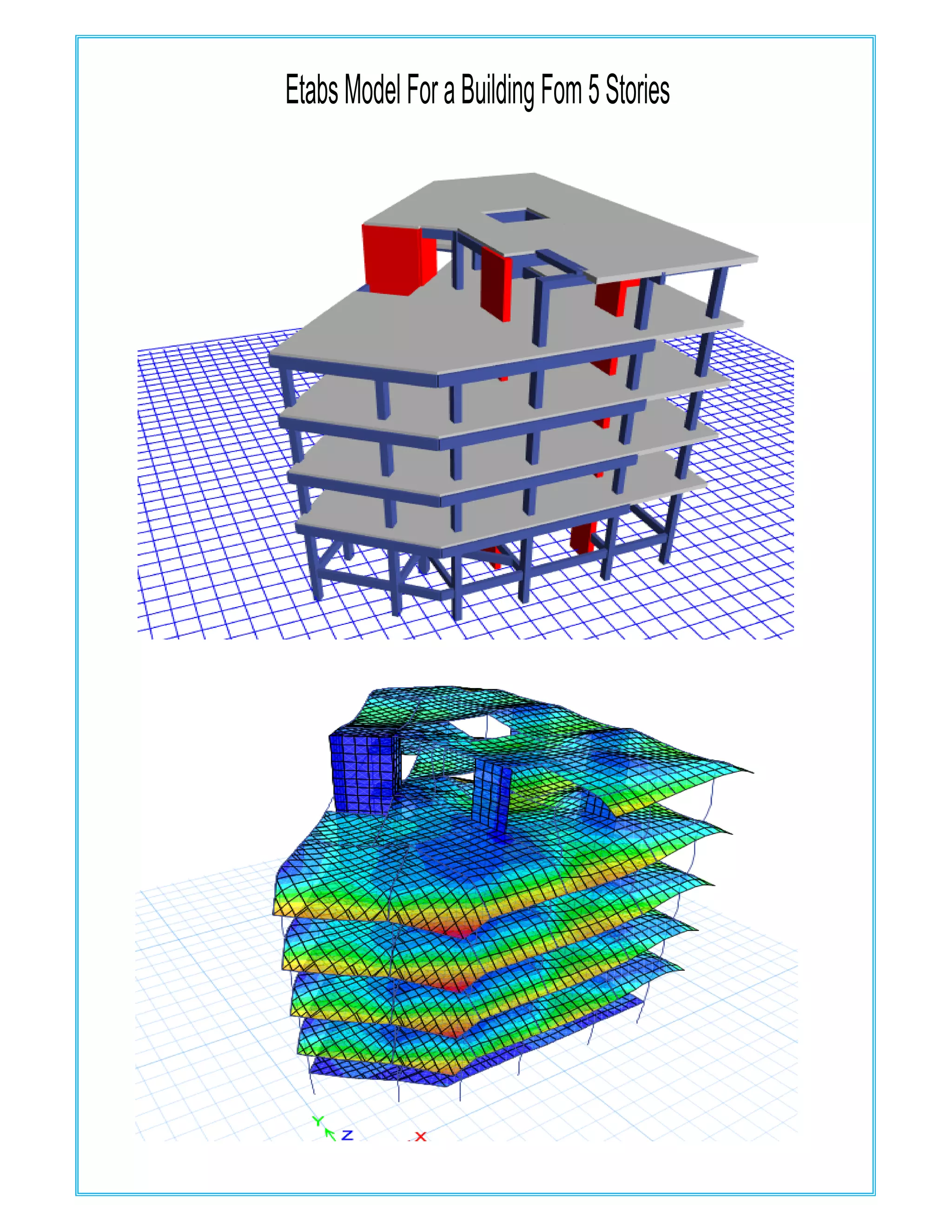 EtabsModelForaBuildingFom5Stories