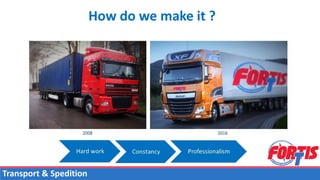 How do we make it ?
Transport & Spedition
 
