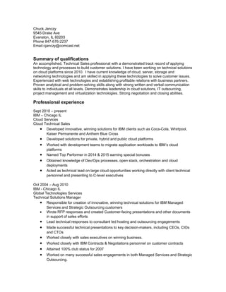 Chuck Janczy resume_01202016 | DOC