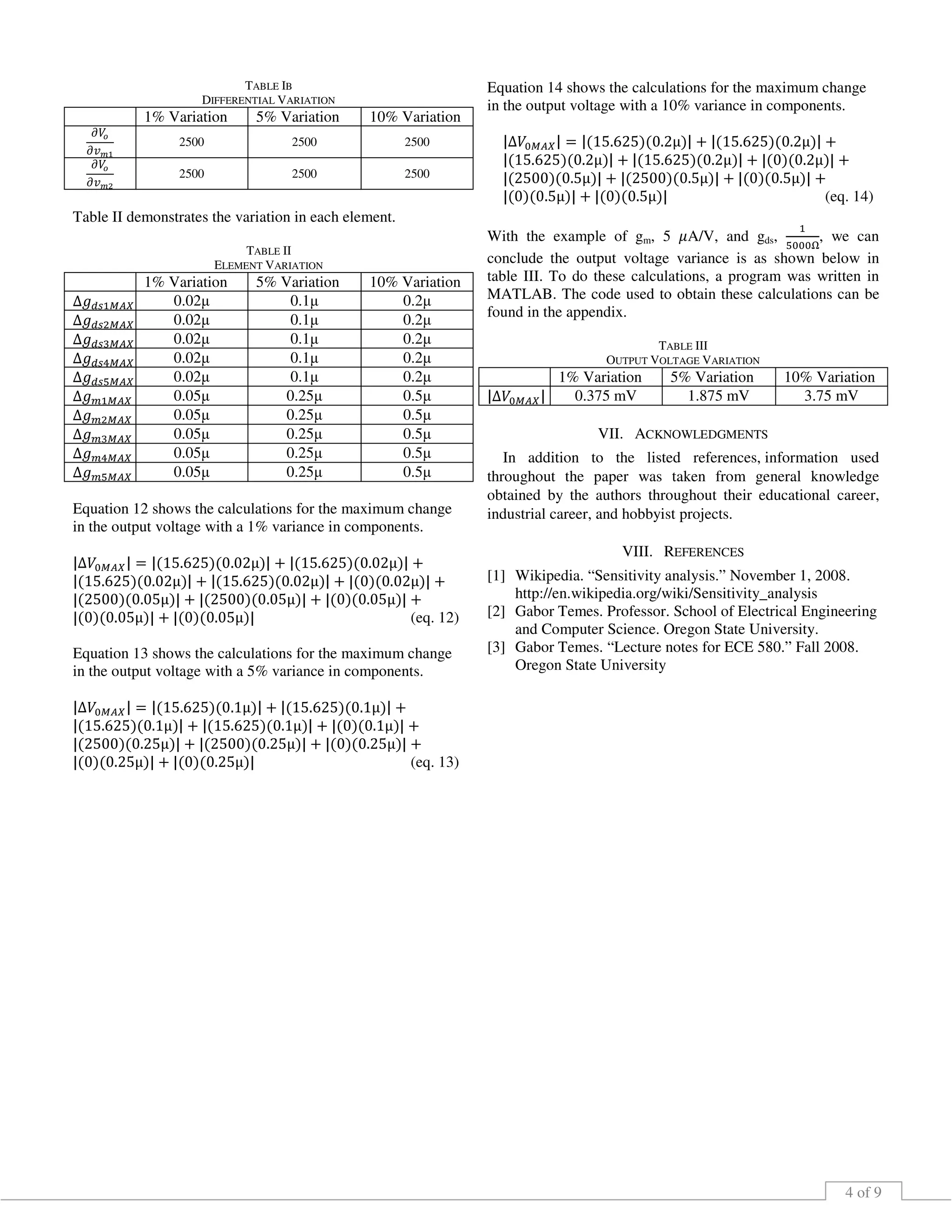 Adjoint Network Analysis of a CMOS Differential Pair | PDF