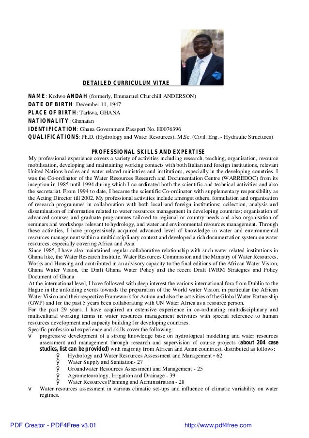detailed curriculum vitae name kodwo andah formerly emmanuel churchill anderson date of - Resume Bac Science Tunisie detailed curriculum vitae name kodwo andah formerly emmanuel churchill anderson date of - Resume Bac Science Tunisie