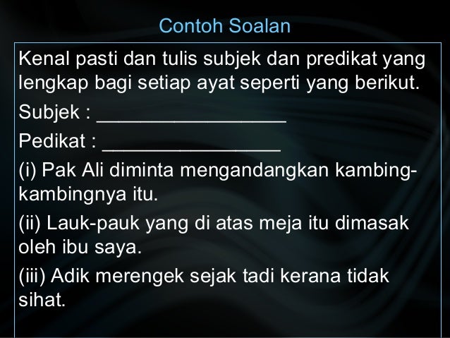 Sintaksis (menukarkan ayat/menganalisis ayat)