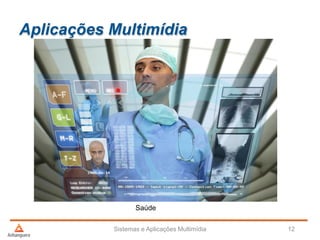 Aplicações Multimídia
Sistemas e Aplicações Multimídia 12
Saúde
 