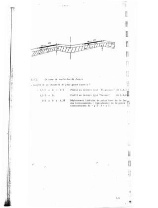 v e r s de a ch aus s é e de p lu s g r an d r ayon D
2 , 5
.1-.
0 < 0 �' Pro f i l e n t r' 3..VCLS ''Al (§ . 3 ' l
1 . 5 h < D Prof il. e n t r ave rs t y-p e
f·(oeve r s 1 '
( § 5 . 3 . 2
0 % � D � 1 , 5 % Dép l a ceœn t lil1 é ai re h a u t d e l a fo
des t e r r a s s emen t s -
t de l a p e n t e
terras s eoents de -
p
5 . 6
 