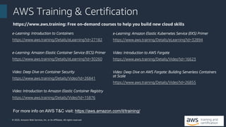 © 2020, Amazon Web Services, Inc. or its Affiliates. All rights reserved.51
AWS Training & Certification
https://www.aws.t...