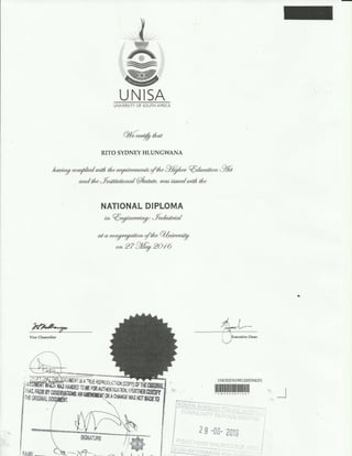 National diploma Industrial