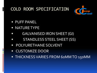 COLD ROOM WITH SOLAR SUPPRT | PPTX