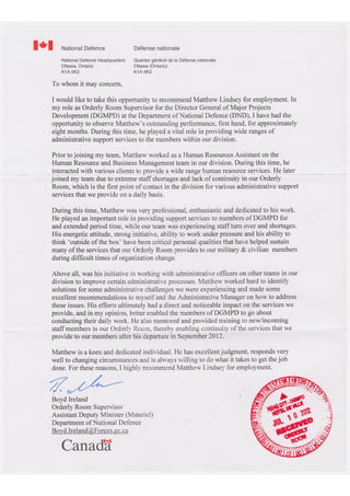 Letter from Boyd Ireland