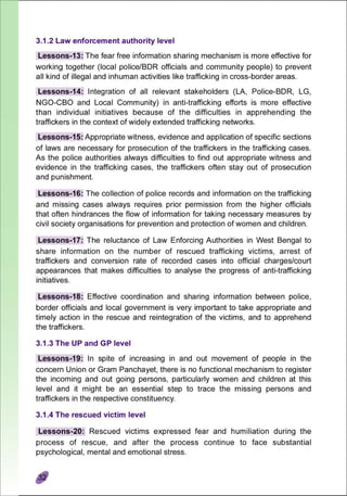 Lessions Learned Report (Cross-Border Anti-Trafficking Actions)