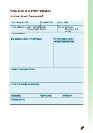 Lessions Learned Report (Cross-Border Anti-Trafficking Actions)
