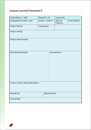 Lessions Learned Report (Cross-Border Anti-Trafficking Actions)