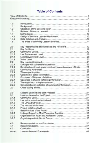 Lessions Learned Report (Cross-Border Anti-Trafficking Actions)