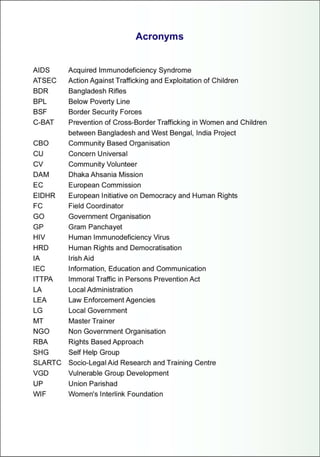 Lessions Learned Report (Cross-Border Anti-Trafficking Actions)