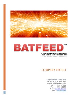 COMPANY PROFILE BATFEED.1 | PDF