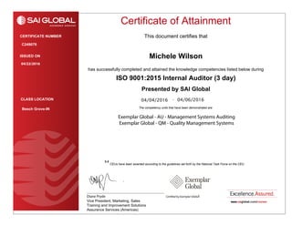 SAI Internal Auditor Certificate | PPT