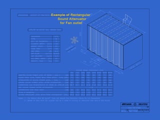 Example of Rectangular
for Fan outlet
Sound Attenuator
 
