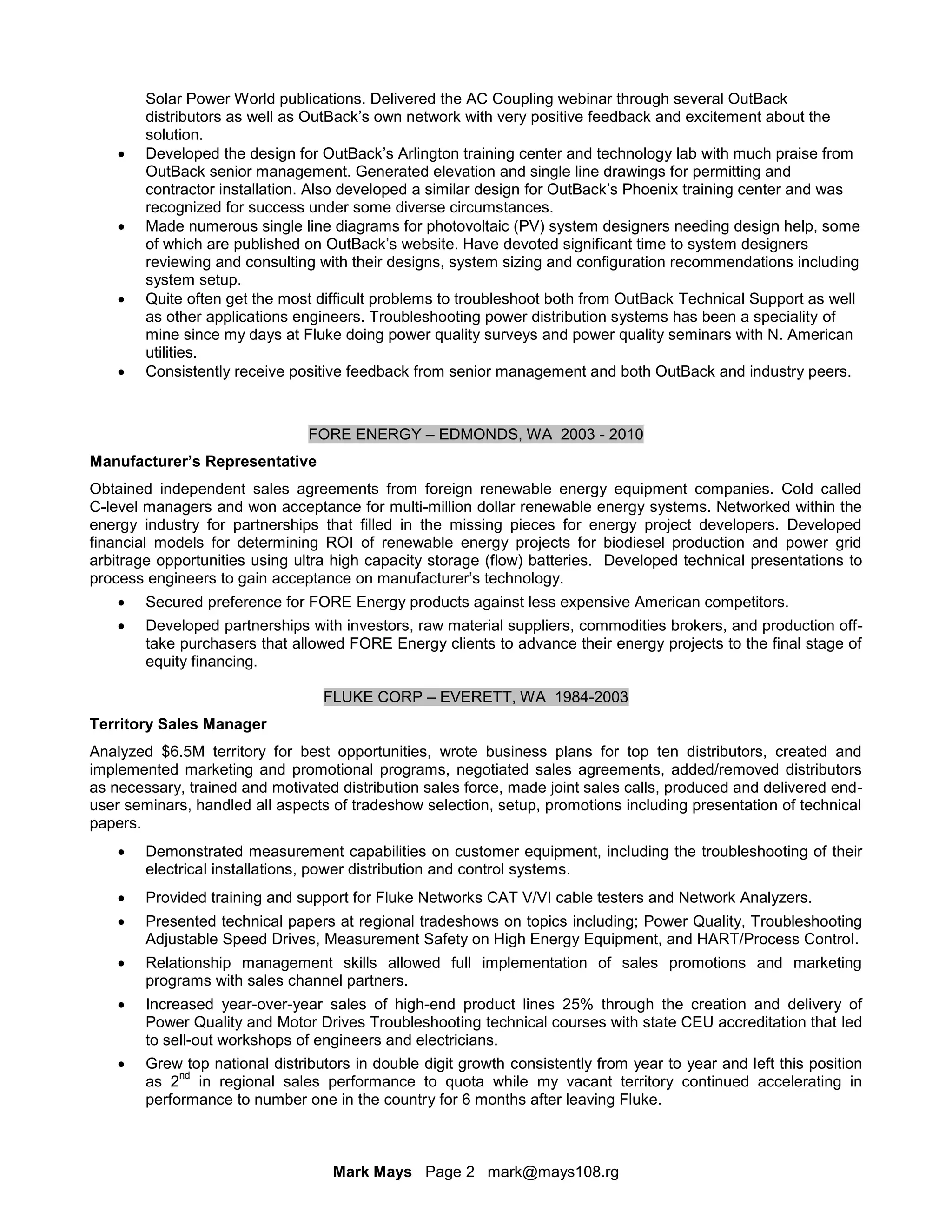 Mark Mays Resume 2015 PDF - Mark Mays Resume 2015 2 2048