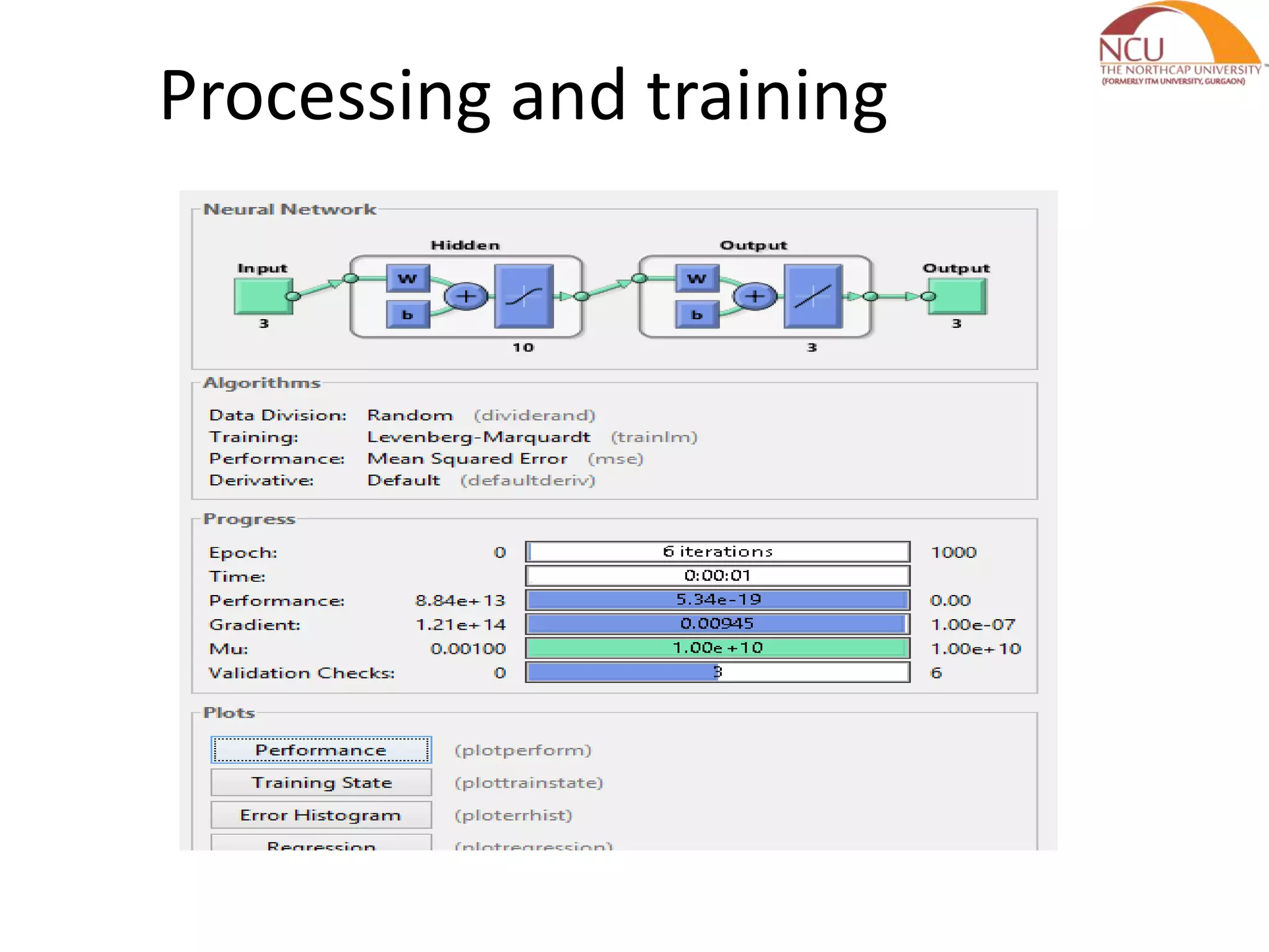 Processing and training 