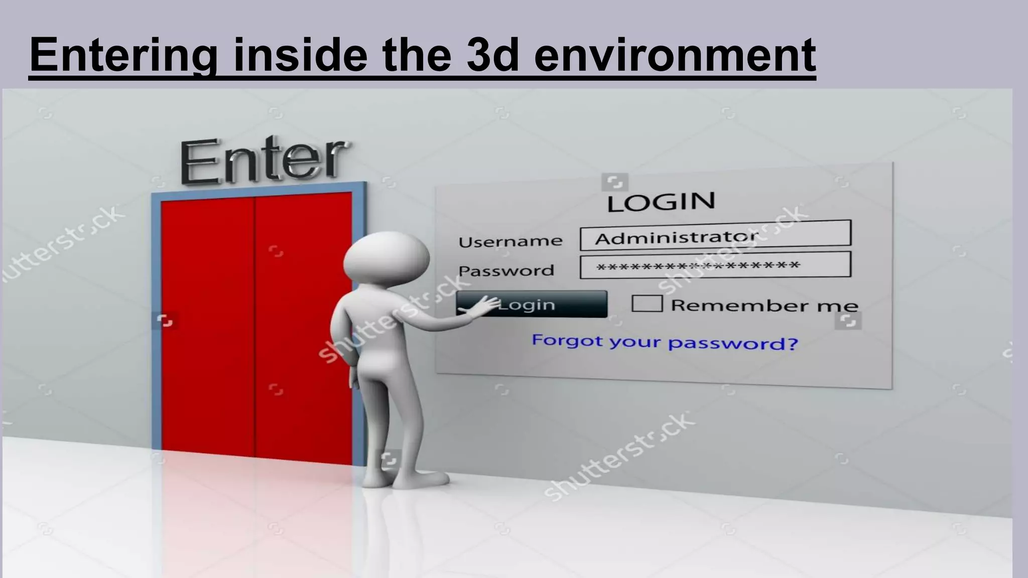 Entering inside the 3d environment
 