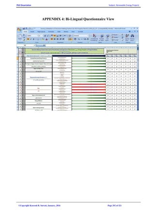 PhD Dissertation Subject: Renewable Energy Projects
©Copyright Koorosh R. Satvati, January, 2016 Page 292 of 321
APPENDIX 4: Bi-Lingual Questionnaire View
 