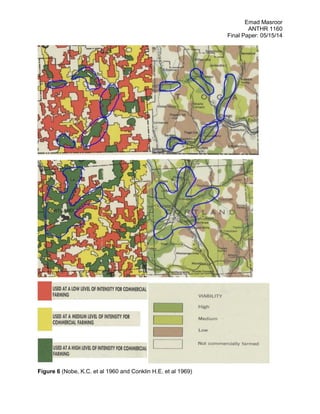 Emad Masroor
ANTHR 1160
Final Paper: 05/15/14
Figure 6 (Nobe, K.C. et al 1960 and Conklin H.E. et al 1969)
 