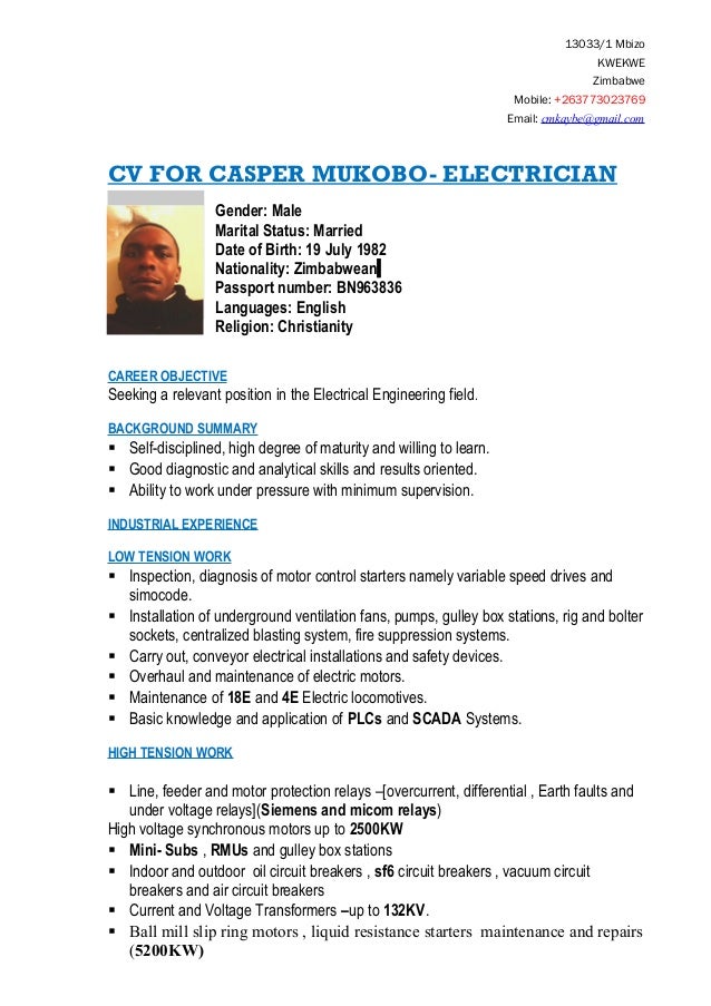 Zimbabwean curriculum vitae