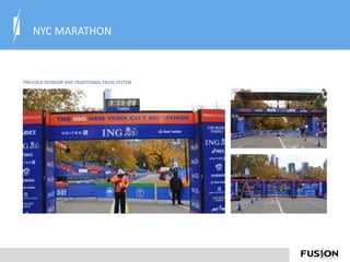 NYC MARATHON
PREVIOUS SPONSOR AND TRADITIONAL TRUSS SYSTEM
 