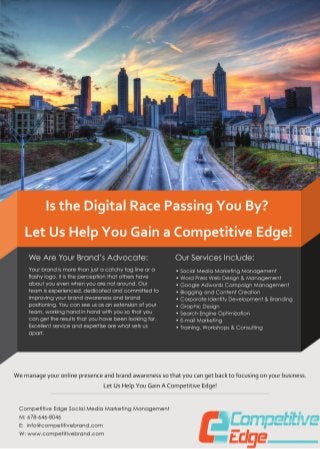 Competitive Edge Social Media Marketing Management Flyer