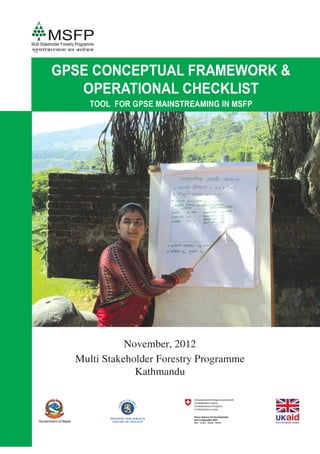 GPSE Conceptual framework & Operational Checklist
 