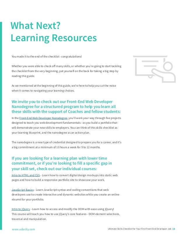 work skills checklist