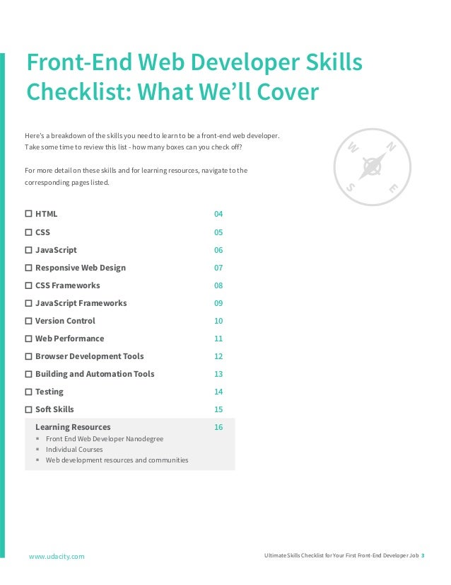 Ultimate Skills Checklist for Your First Front-End Developer Job
