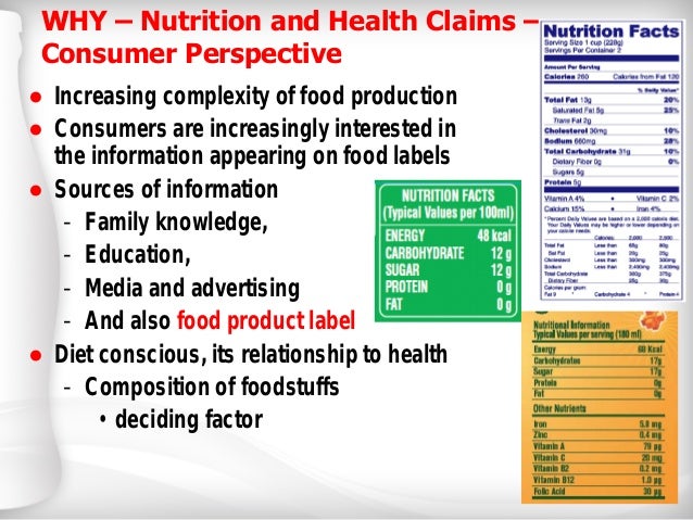 Health Claim Food Label Examples