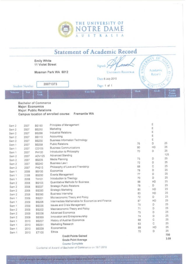 Academic Record