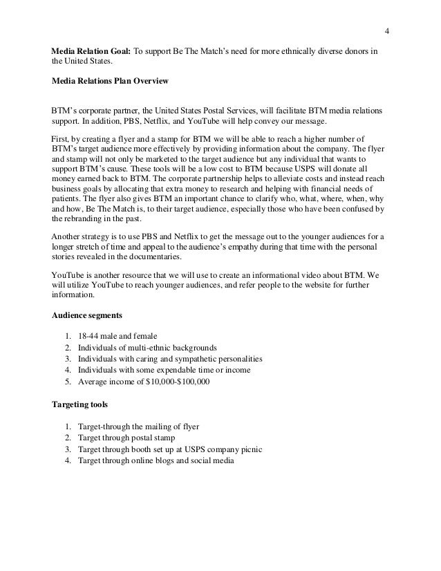 Media Relations Plan Final Copy