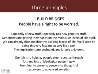 Why communicate  animal genetics research  