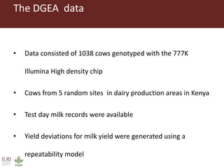 Genomic selection in small holder systems: Challenges and opportunities