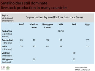 The changing livestock sector in developing countries: The context for animal genetic research
