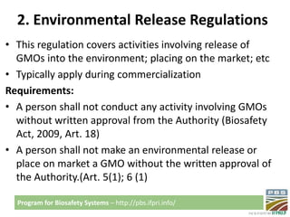 Biosafety regulatory framework in Kenya 