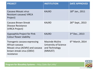 Biosafety regulatory framework in Kenya 