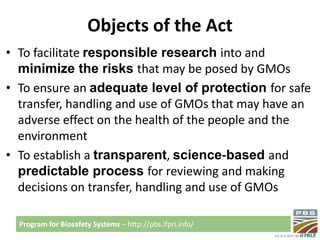 Biosafety regulatory framework in Kenya 