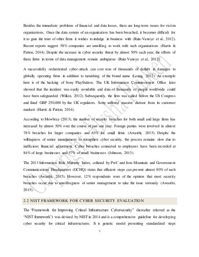 Dissertation network security notes